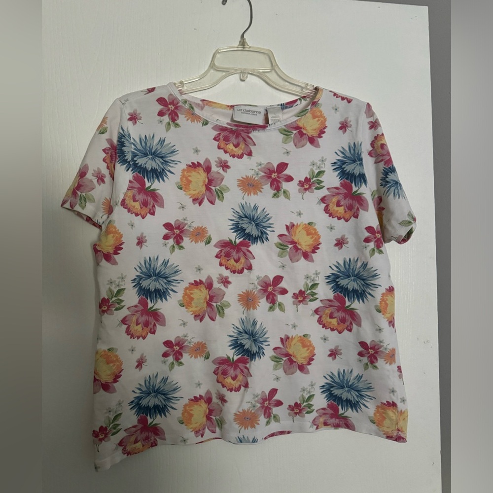 Vintage Liz Claiborne flower shirt